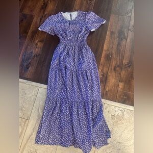 Floral Purple Maxi Dress Size Small